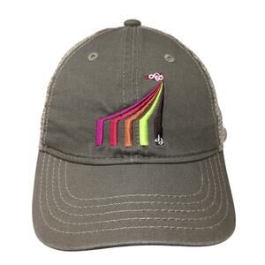 District Snapback Trucker Hat Brown One Size Mesh Back Embroidered